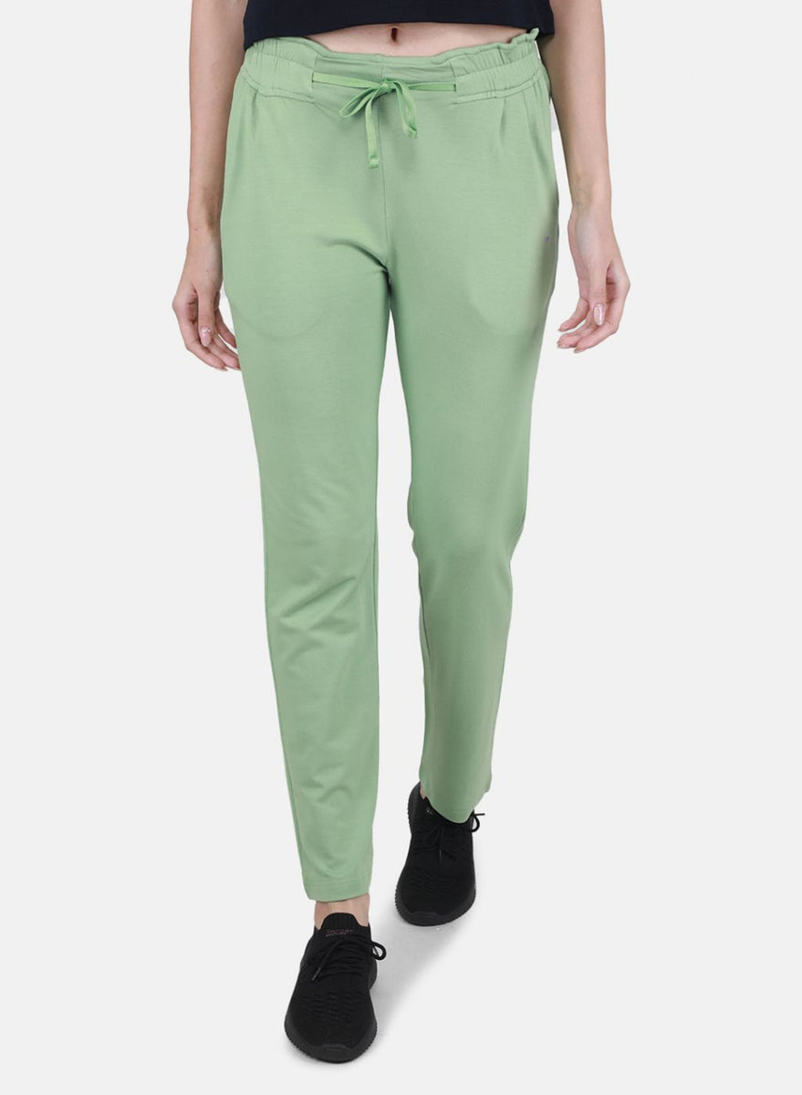 Plain Women Ladies Light Green Track Pants, Waist Size: 30.0 at Rs  180/piece in Mumbai