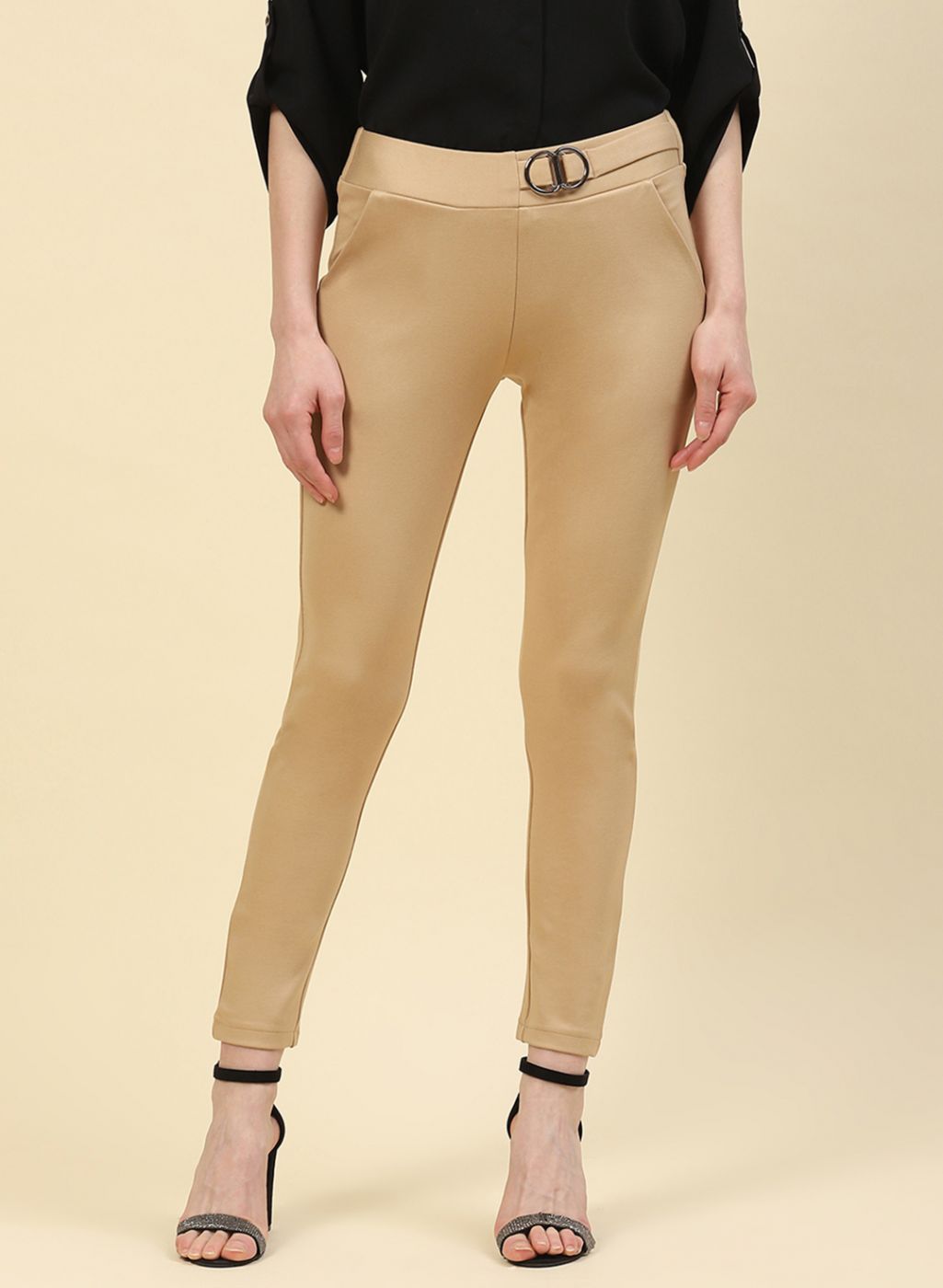 Burberry Ladies Ceramic Brown Cotton Linen Tailored Trousers, Brand Size 4  (US Size 2) 4560436 - Apparel - Jomashop