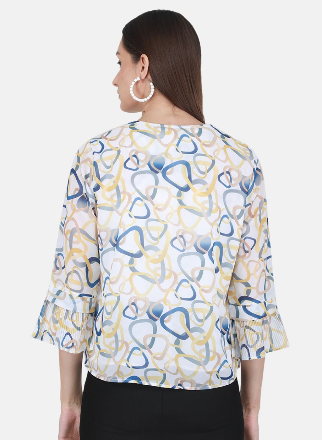 Women Yellow Printed Top