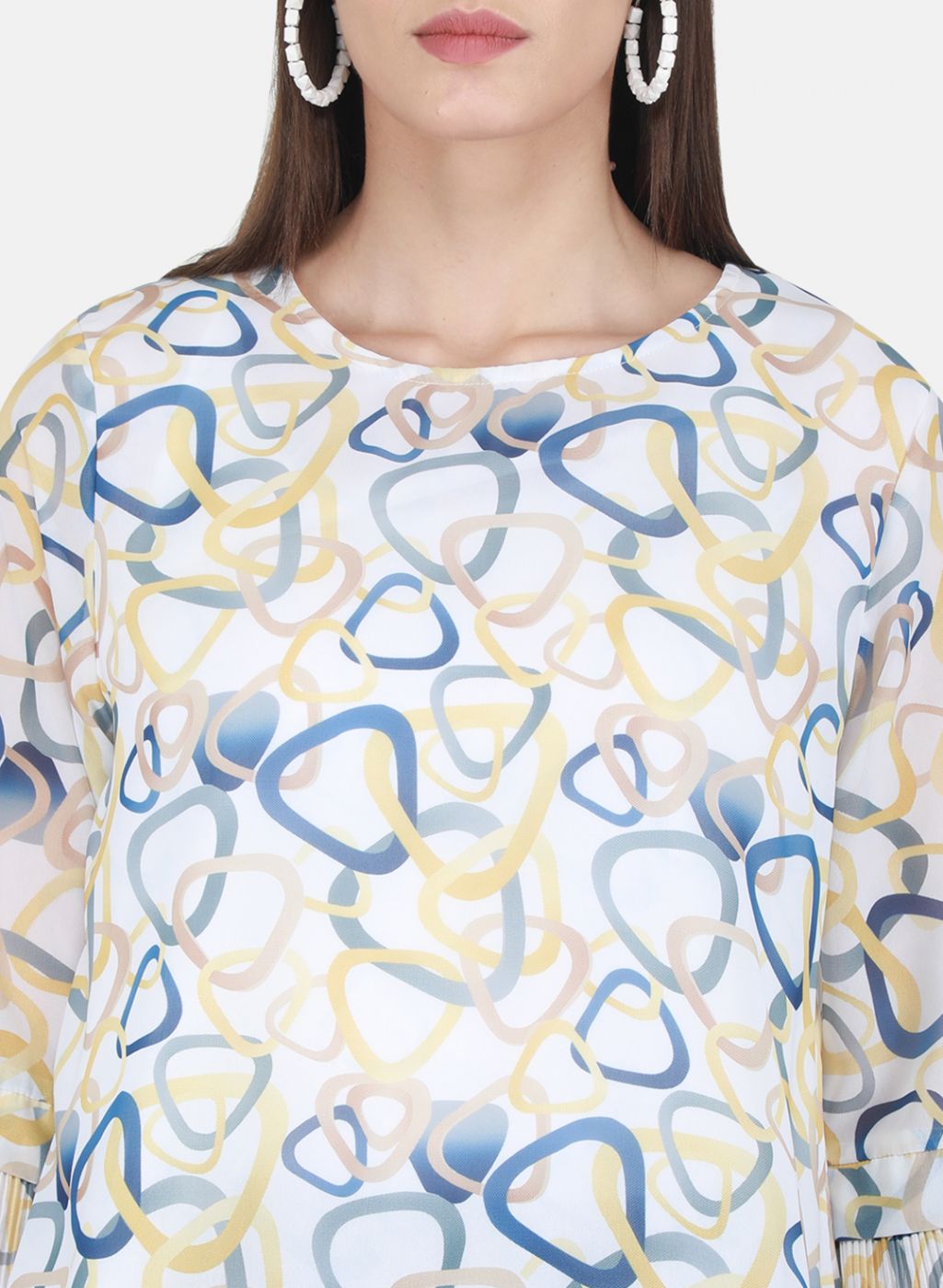 Women Yellow Printed Top