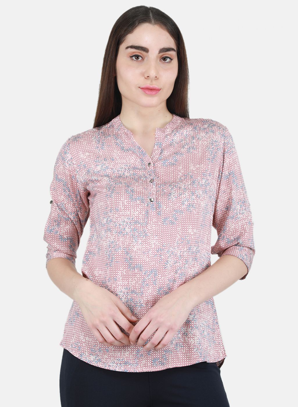 Women Peach Printed Top