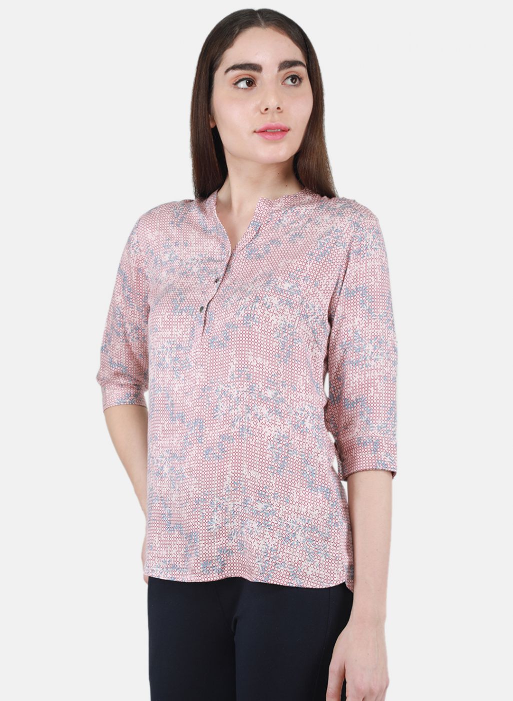 Women Peach Printed Top