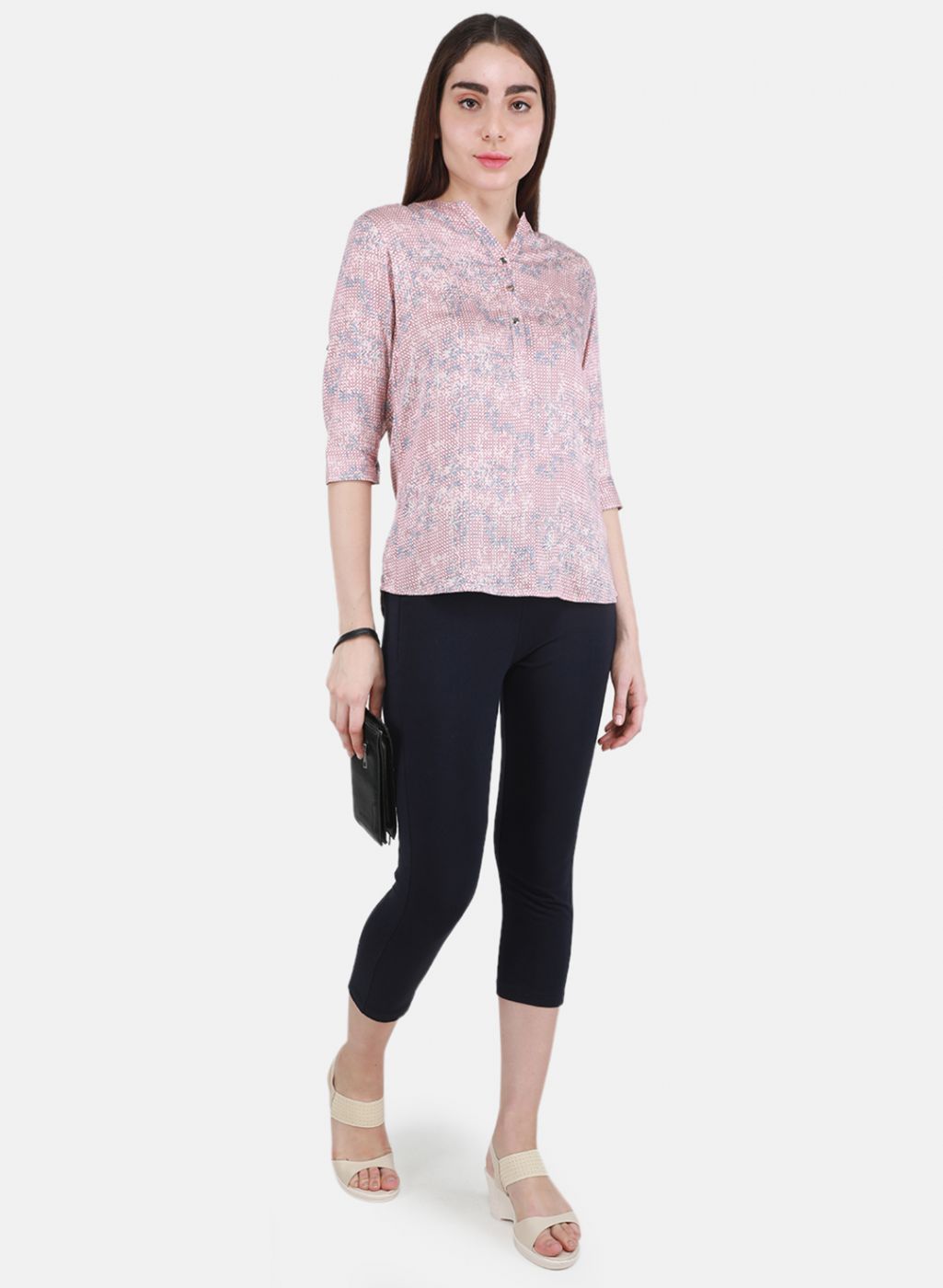 Women Peach Printed Top