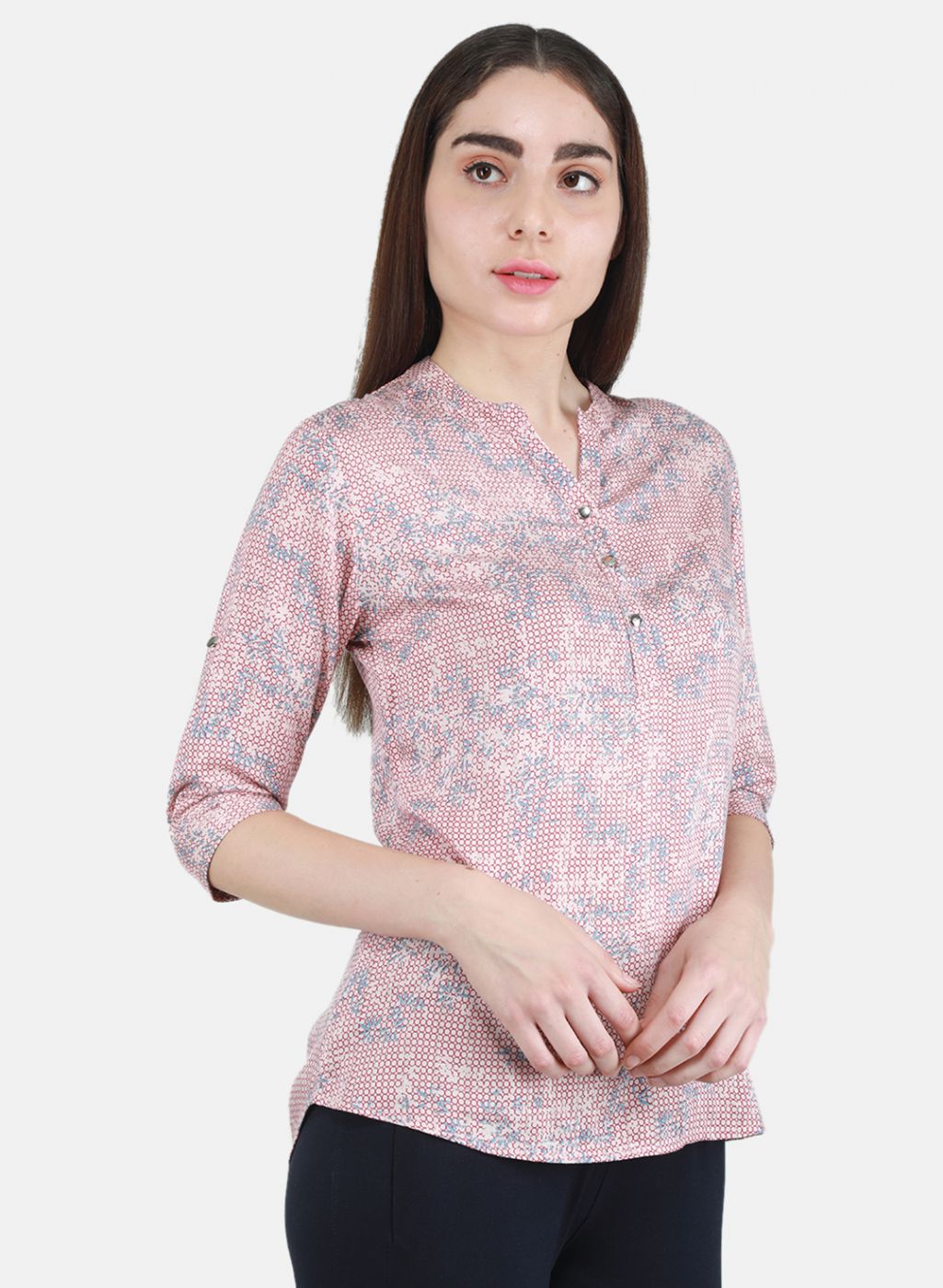 Women Peach Printed Top