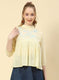 Women Yellow Embroidered Top