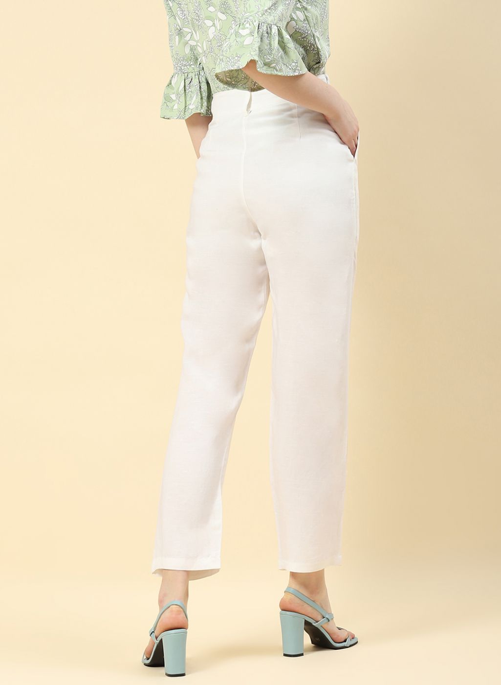 Women White Regular Fit Lower