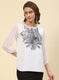 Women White Embroidered Top