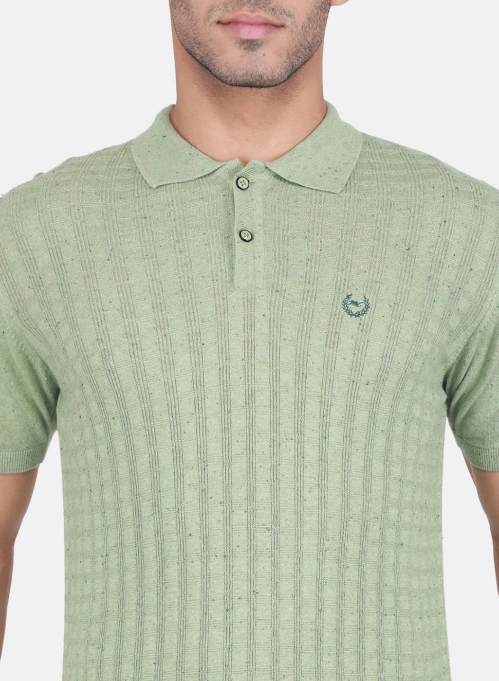 Men Sea Green Solid T-Shirt