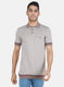 Men Brown Self Design T-Shirt