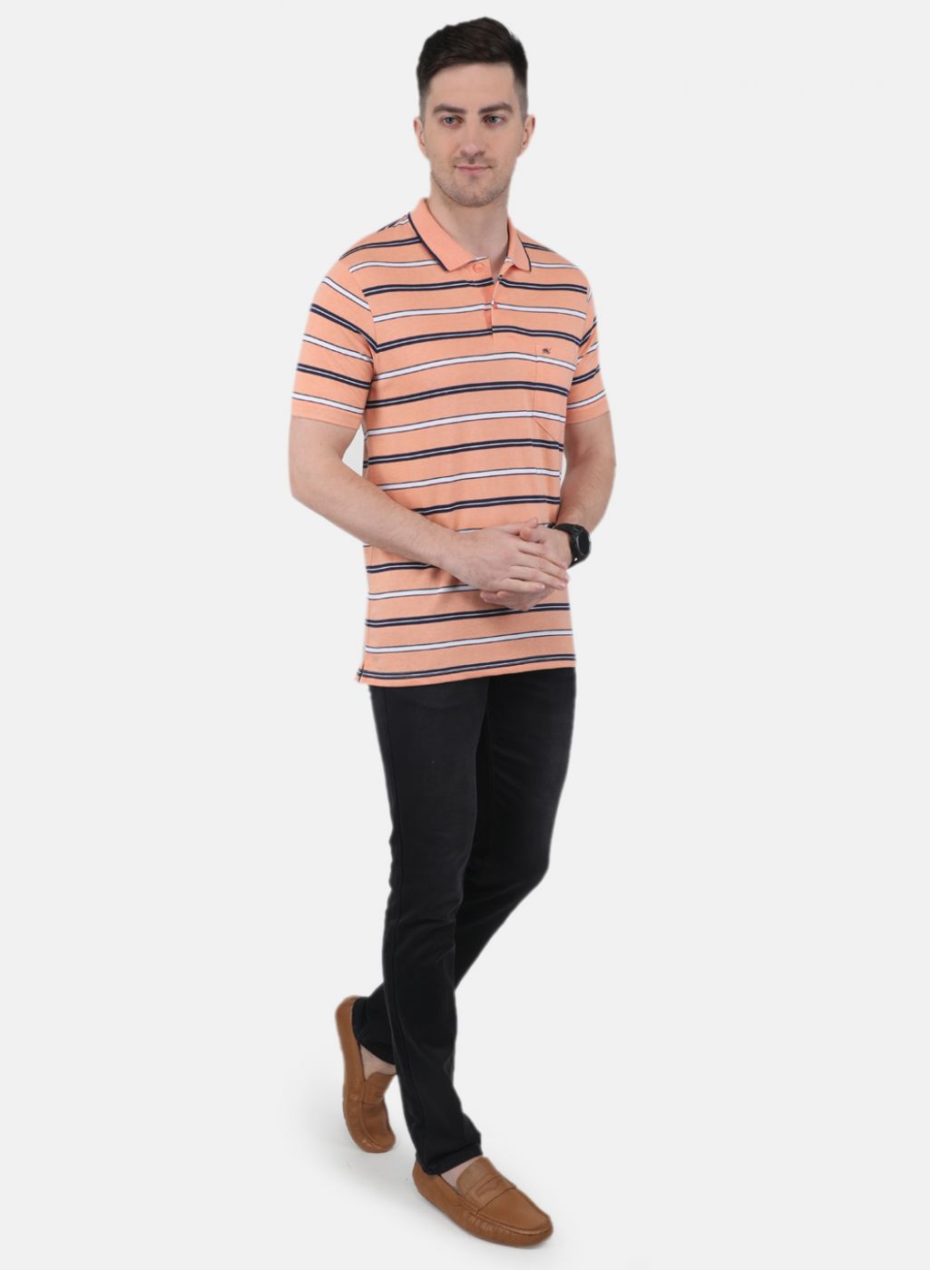 Men Peach Printed T-Shirt