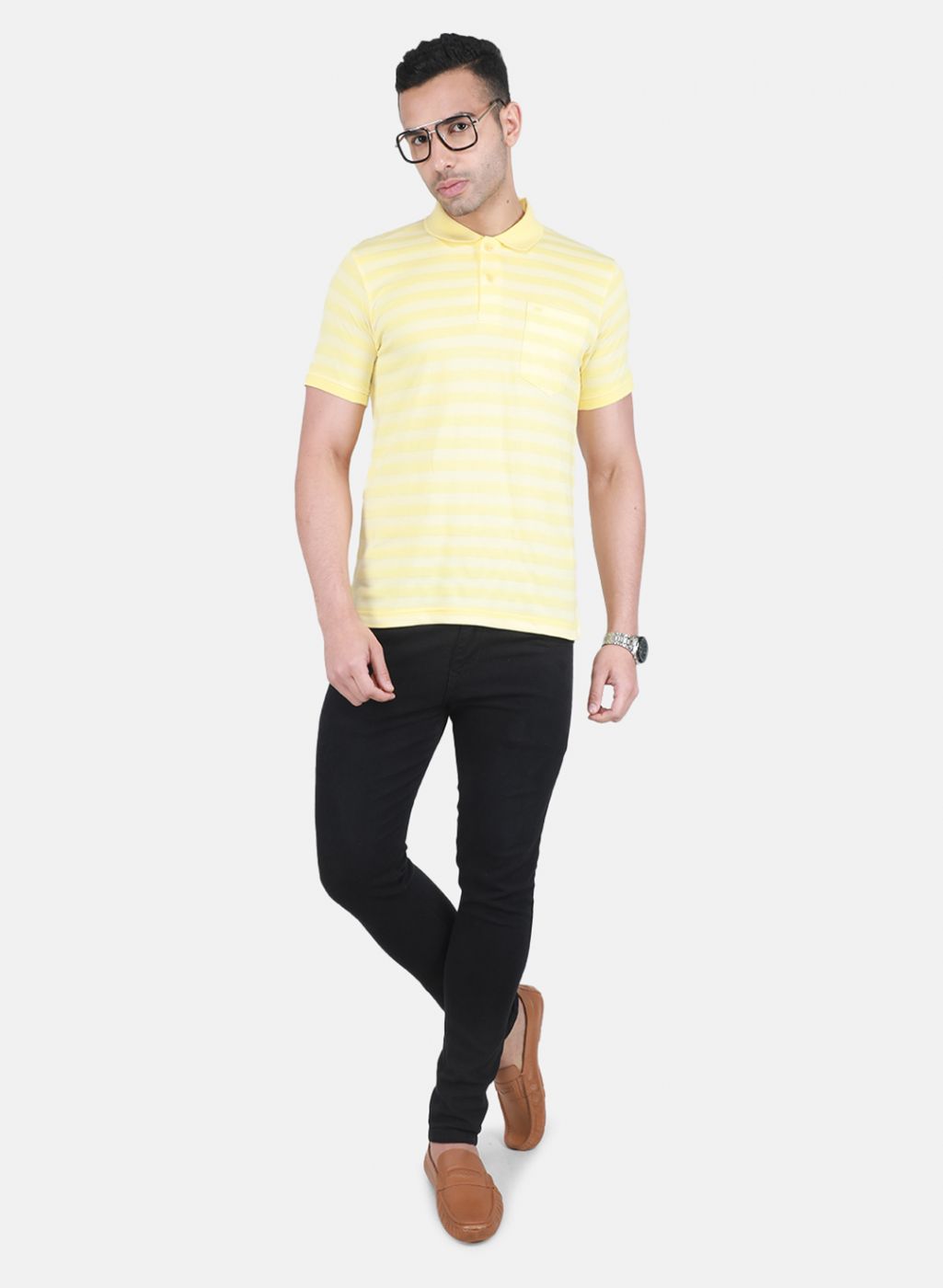 Men Yellow Printed T-Shirt