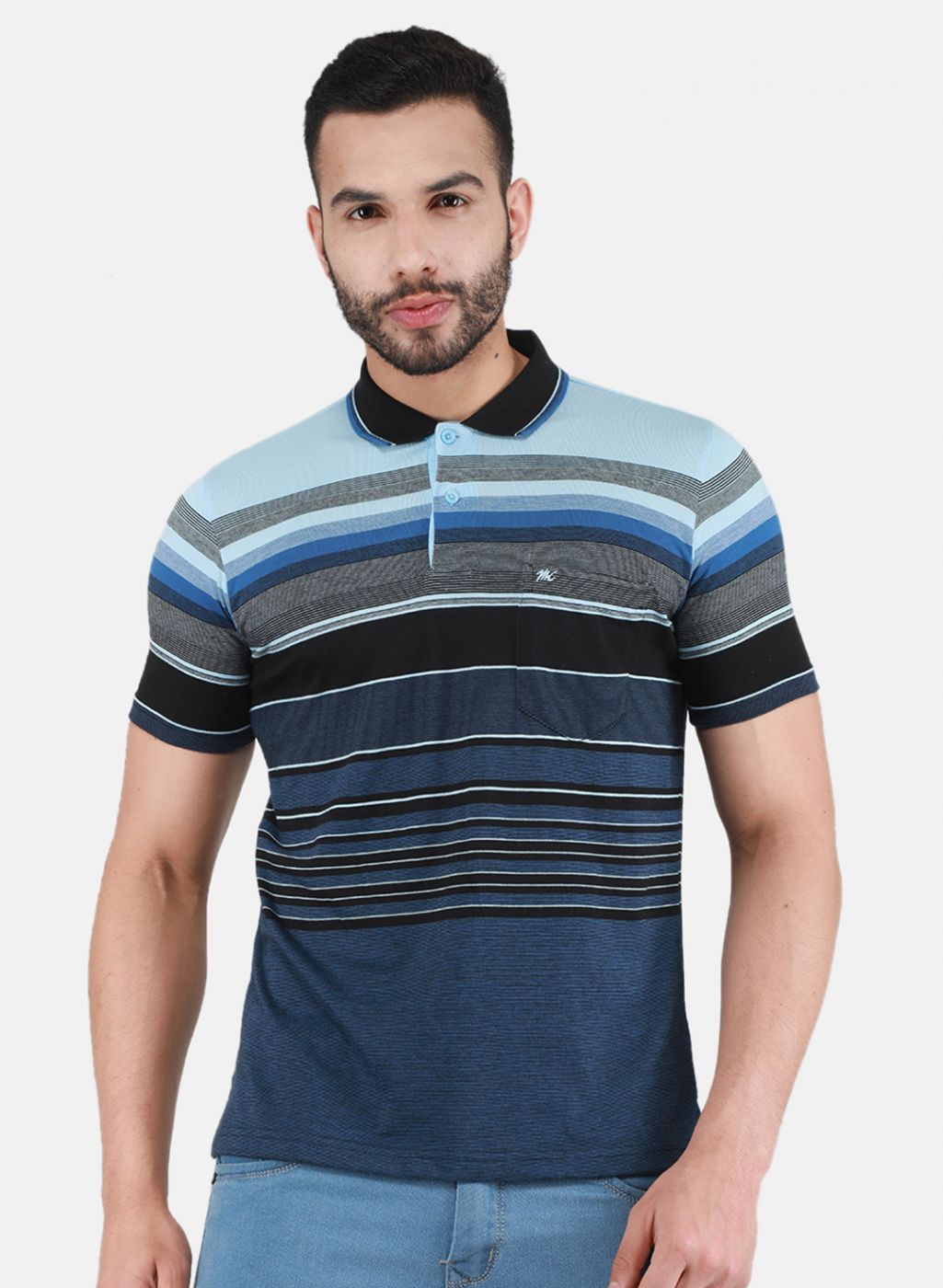 Men NAvy Blue Printed T-Shirt