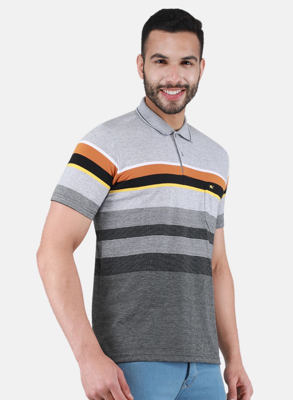 Men Grey Printed T-Shirt