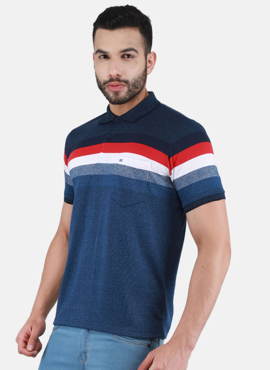 Men Blue Printed T-Shirt