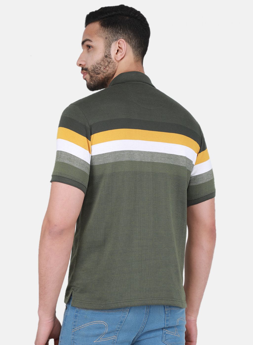 Men Olive Printed T-Shirt