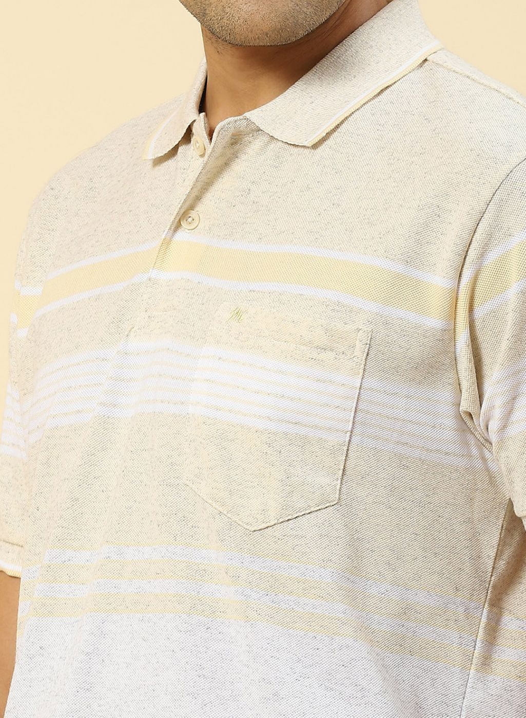 Men Yellow Stripe T-Shirt