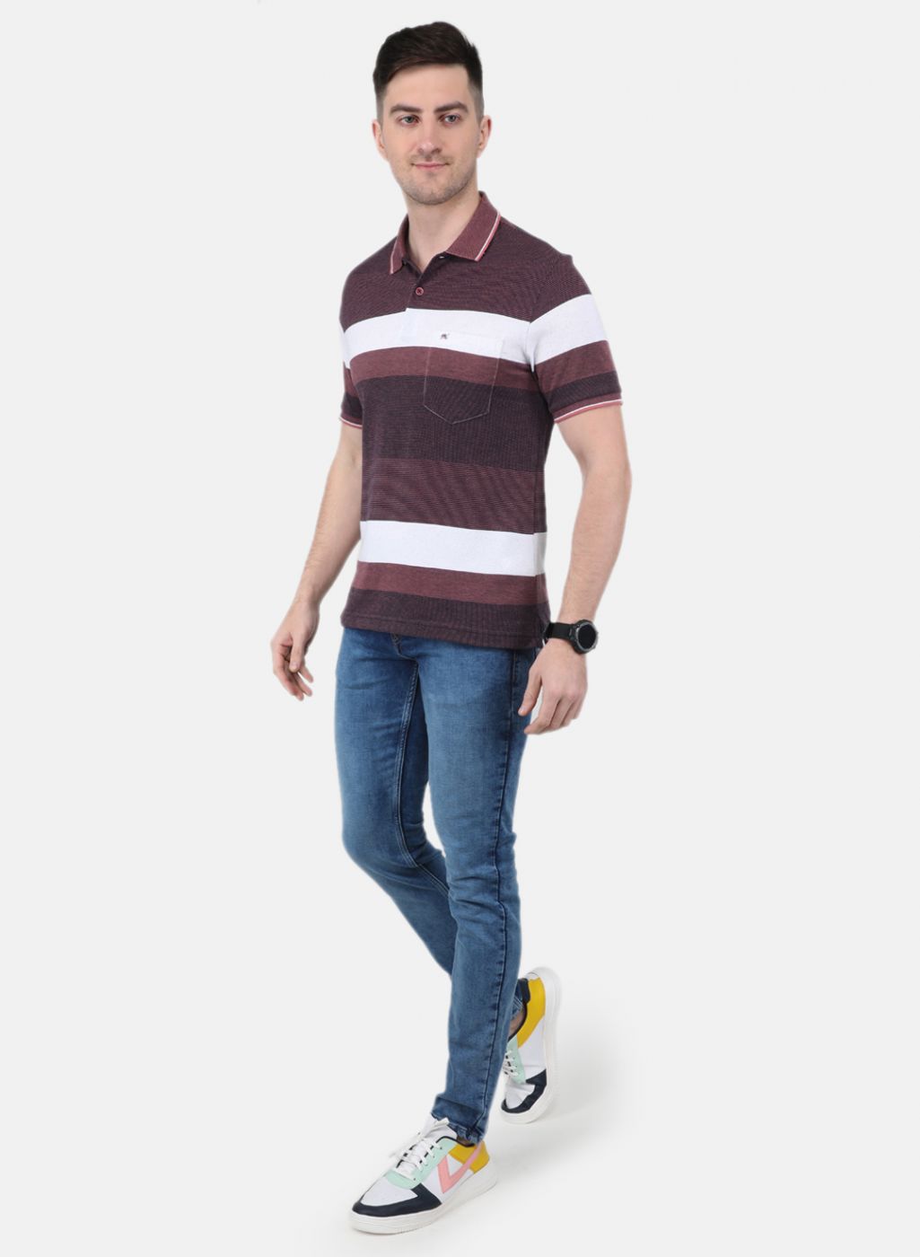 Men Maroon Printed T-Shirt