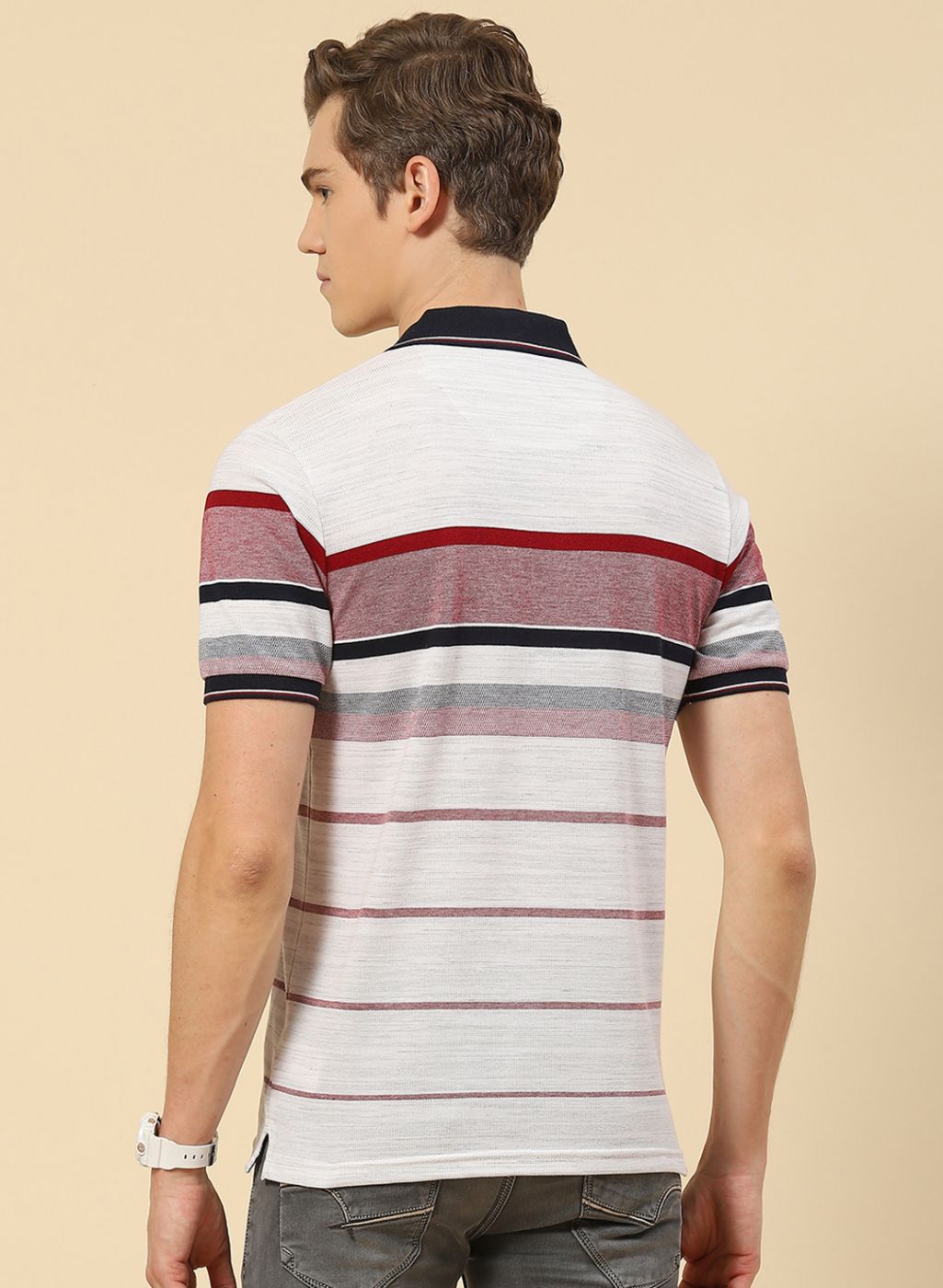 Men Multicolor Stripe T-Shirt