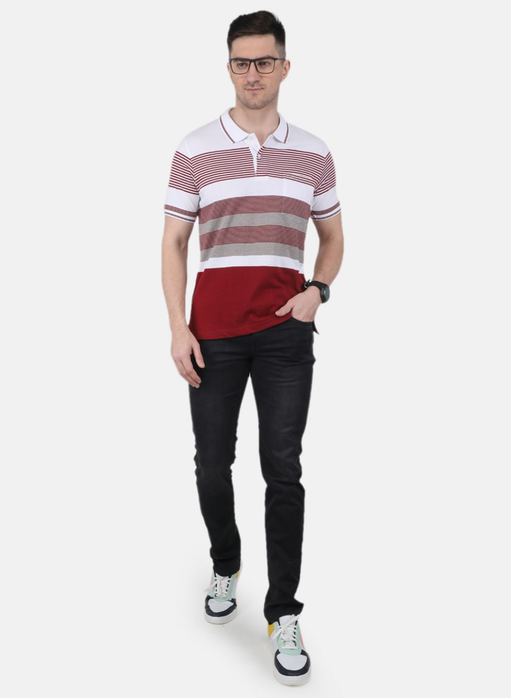 Men Red Printed T-Shirt