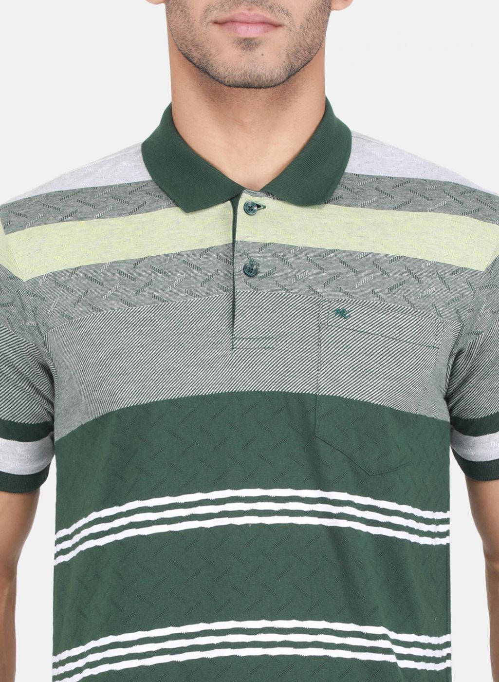 Men Olive Stripe T-Shirt