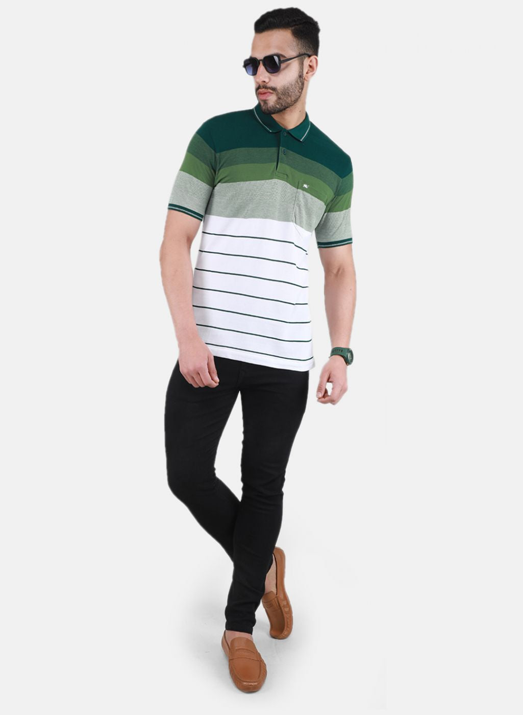 Men Green Printed T-Shirt