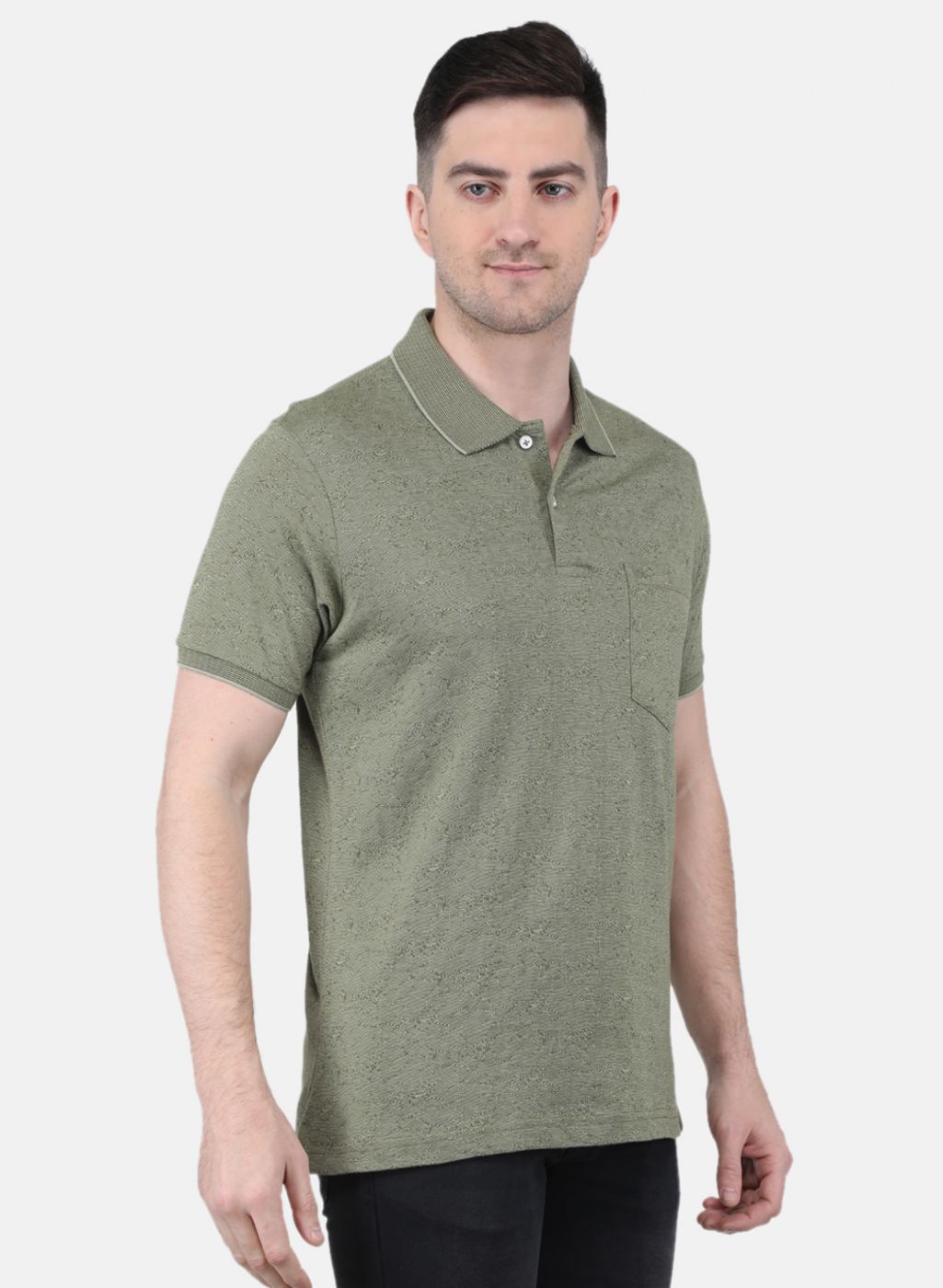 Men Olive Printed T-Shirt