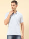 Men Blue Jaquard T-Shirt