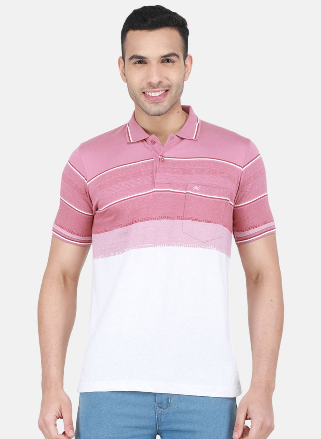 Men Pink Printed T-Shirt