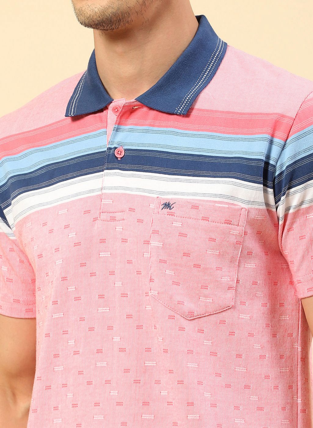 Men Pink Printed T-Shirt