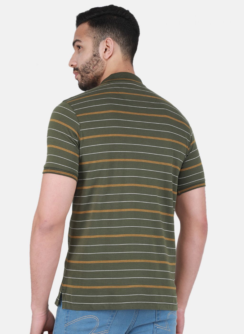 Men Olive Printed T-Shirt