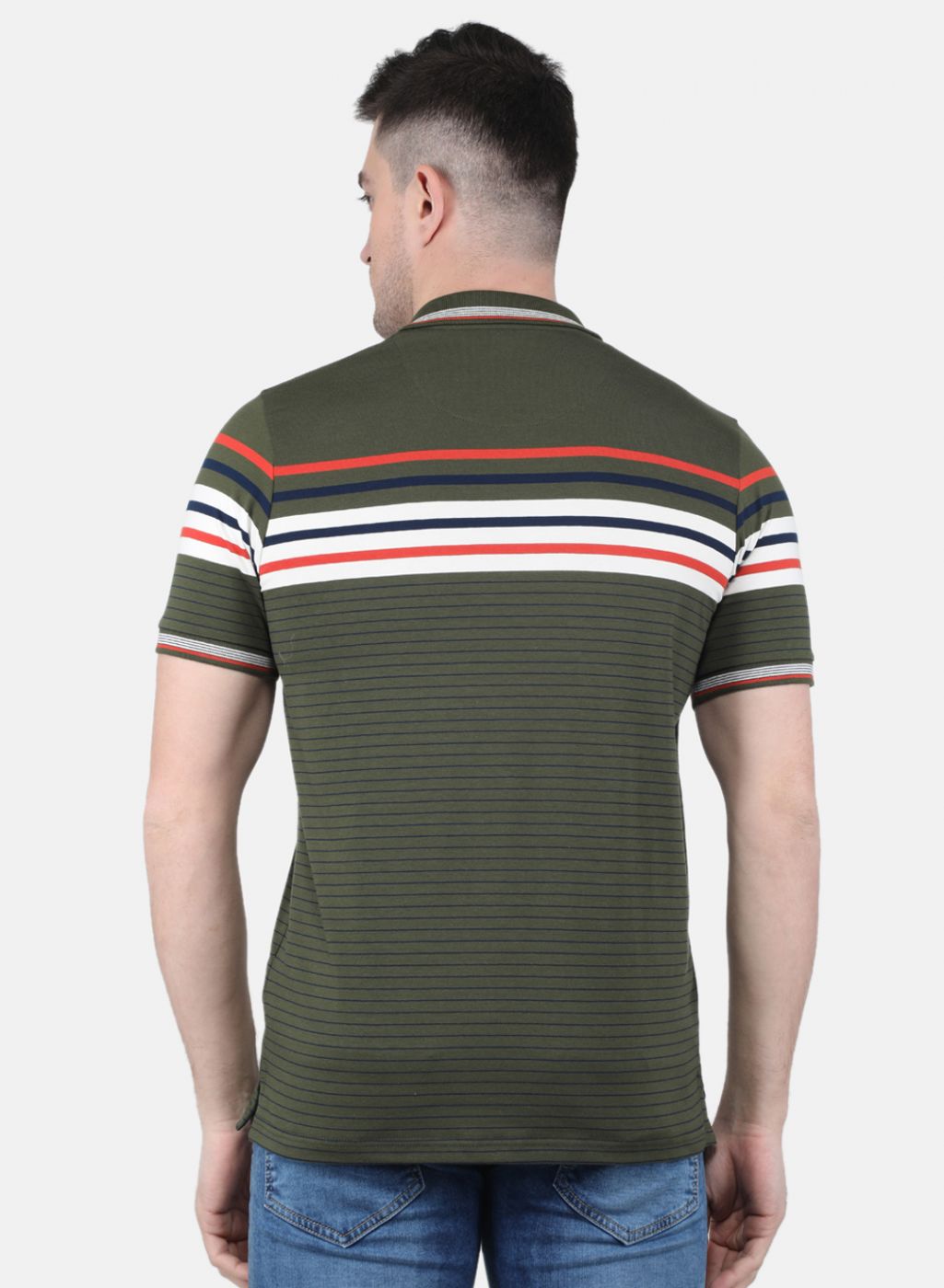 Men Olive Printed T-Shirt