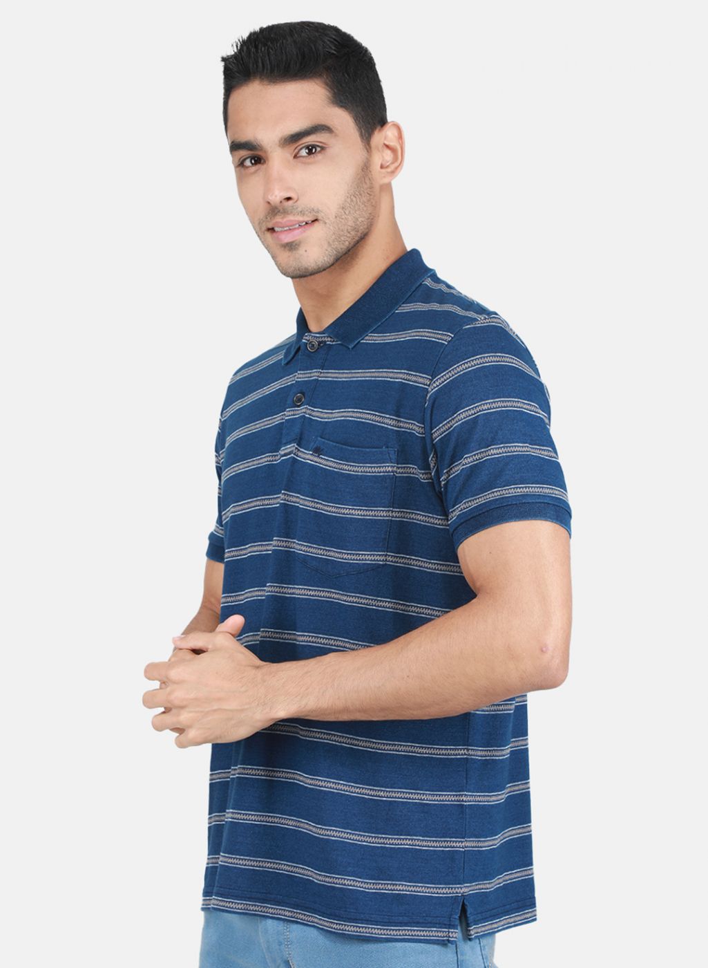 Men Blue Printed T-Shirt