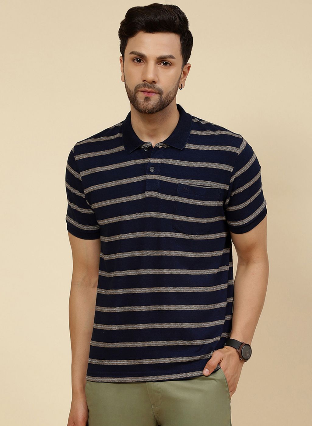 Men Blue Printed T-Shirt