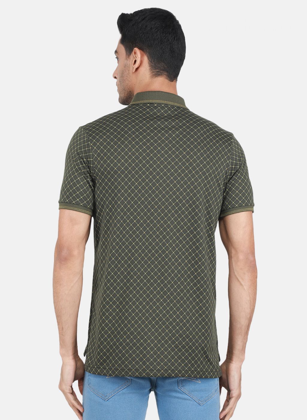 Men Olive Printed T-Shirt