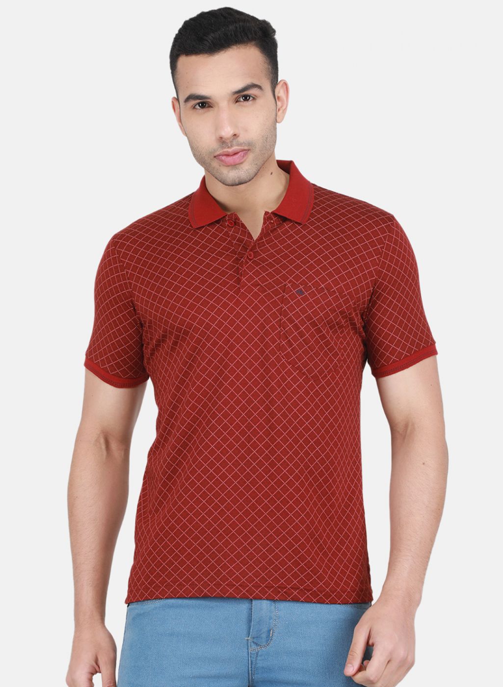 Men Maroon Printed T-Shirt