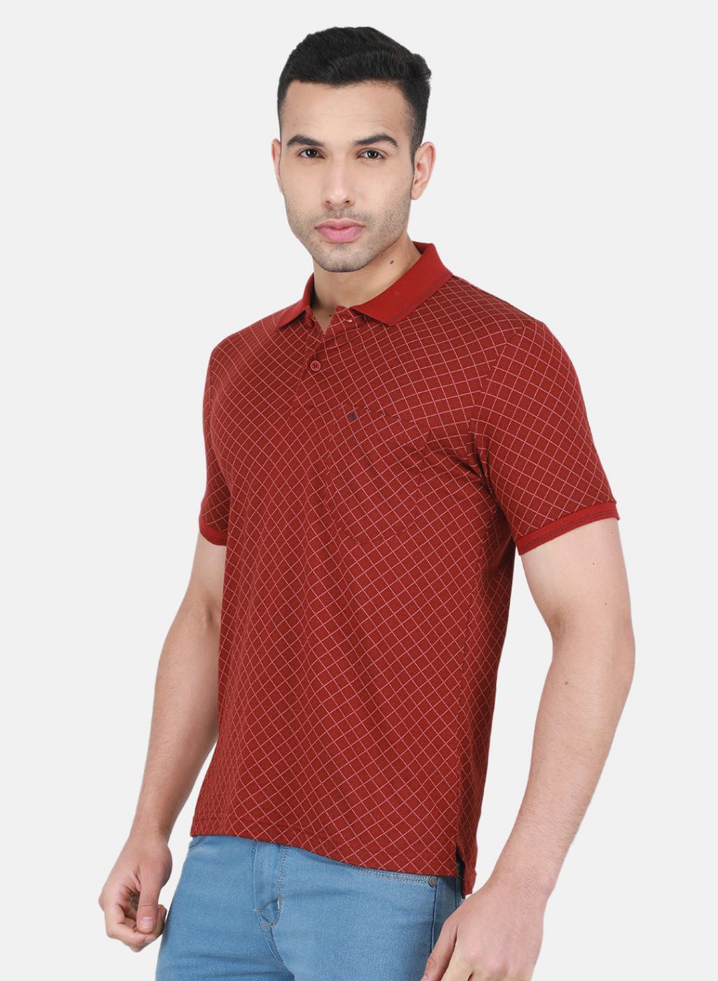 Men Maroon Printed T-Shirt