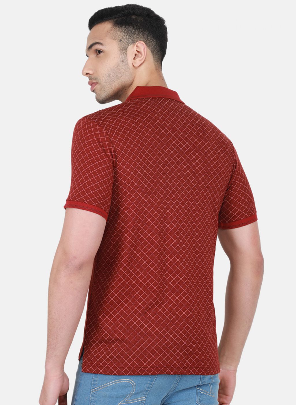 Men Maroon Printed T-Shirt