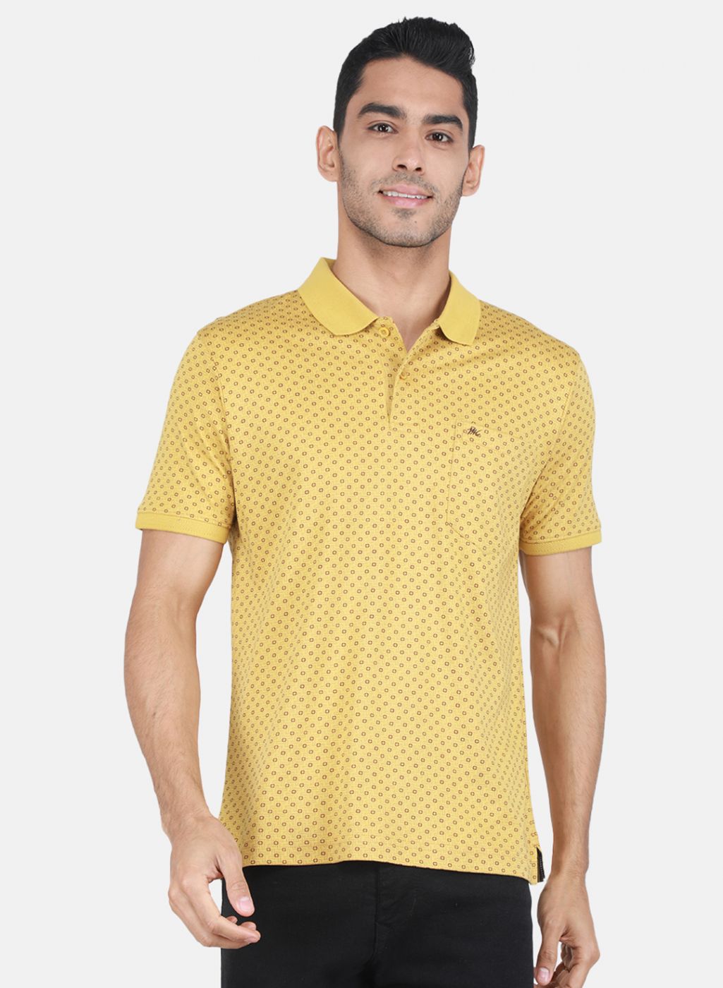 Men Mustard Printed T-Shirt