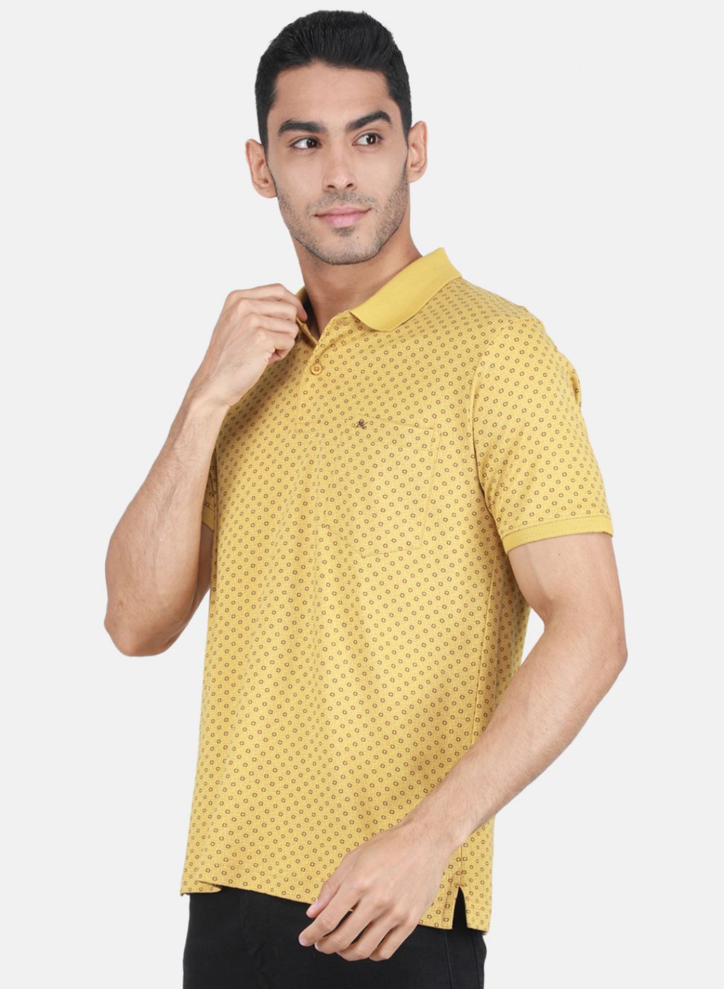 Men Mustard Printed T-Shirt