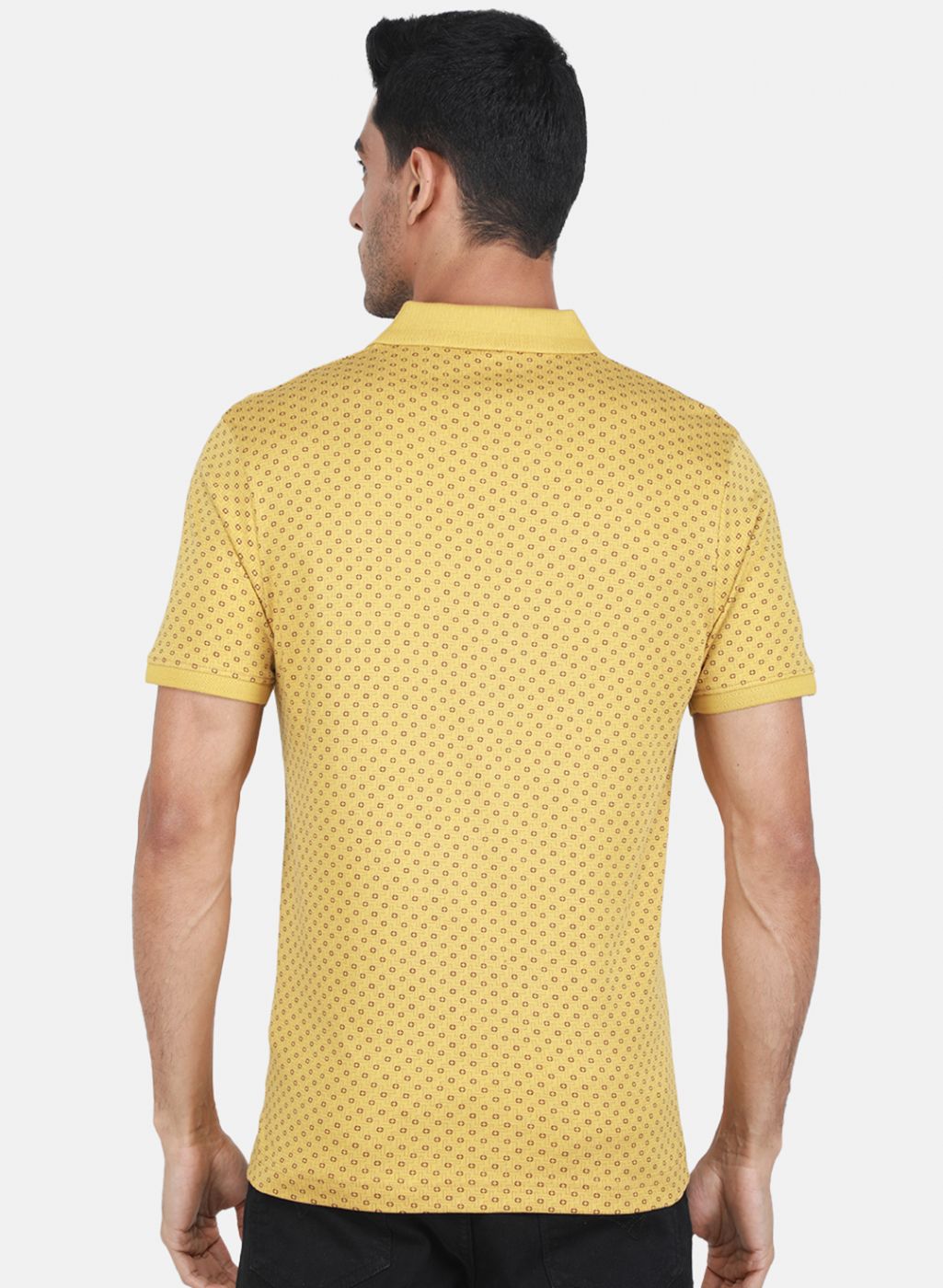 Men Mustard Printed T-Shirt