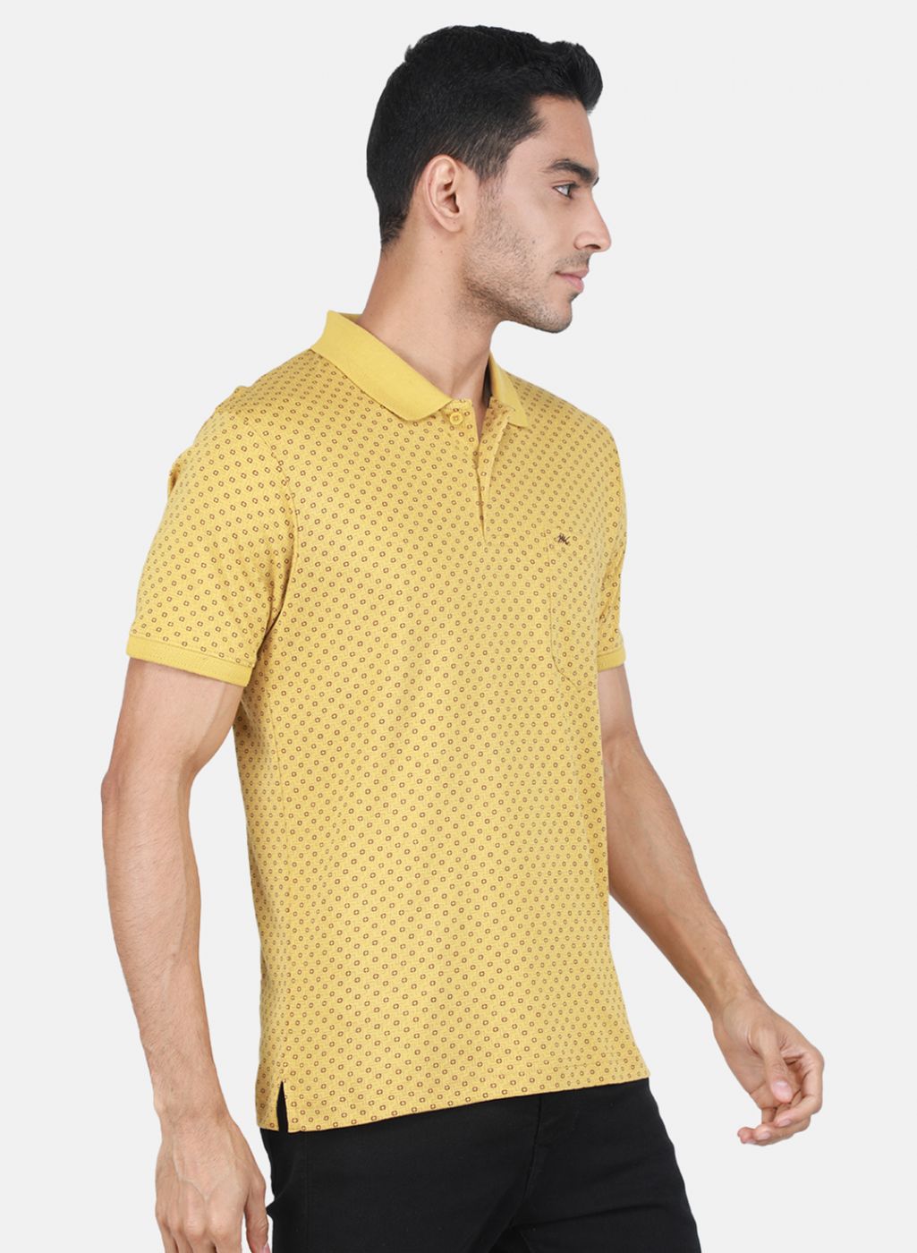 Men Mustard Printed T-Shirt