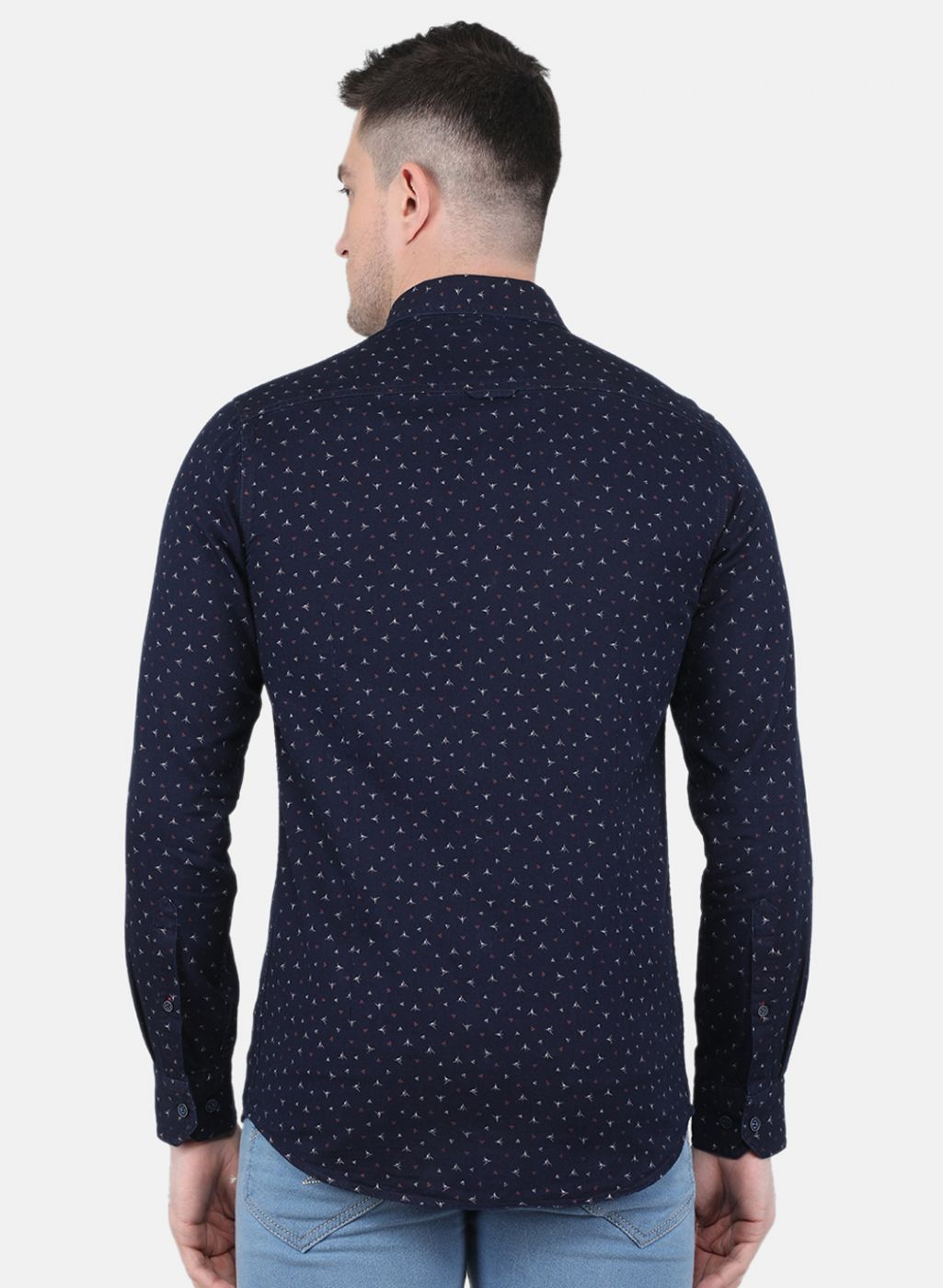 Men Blue Printed Shirt