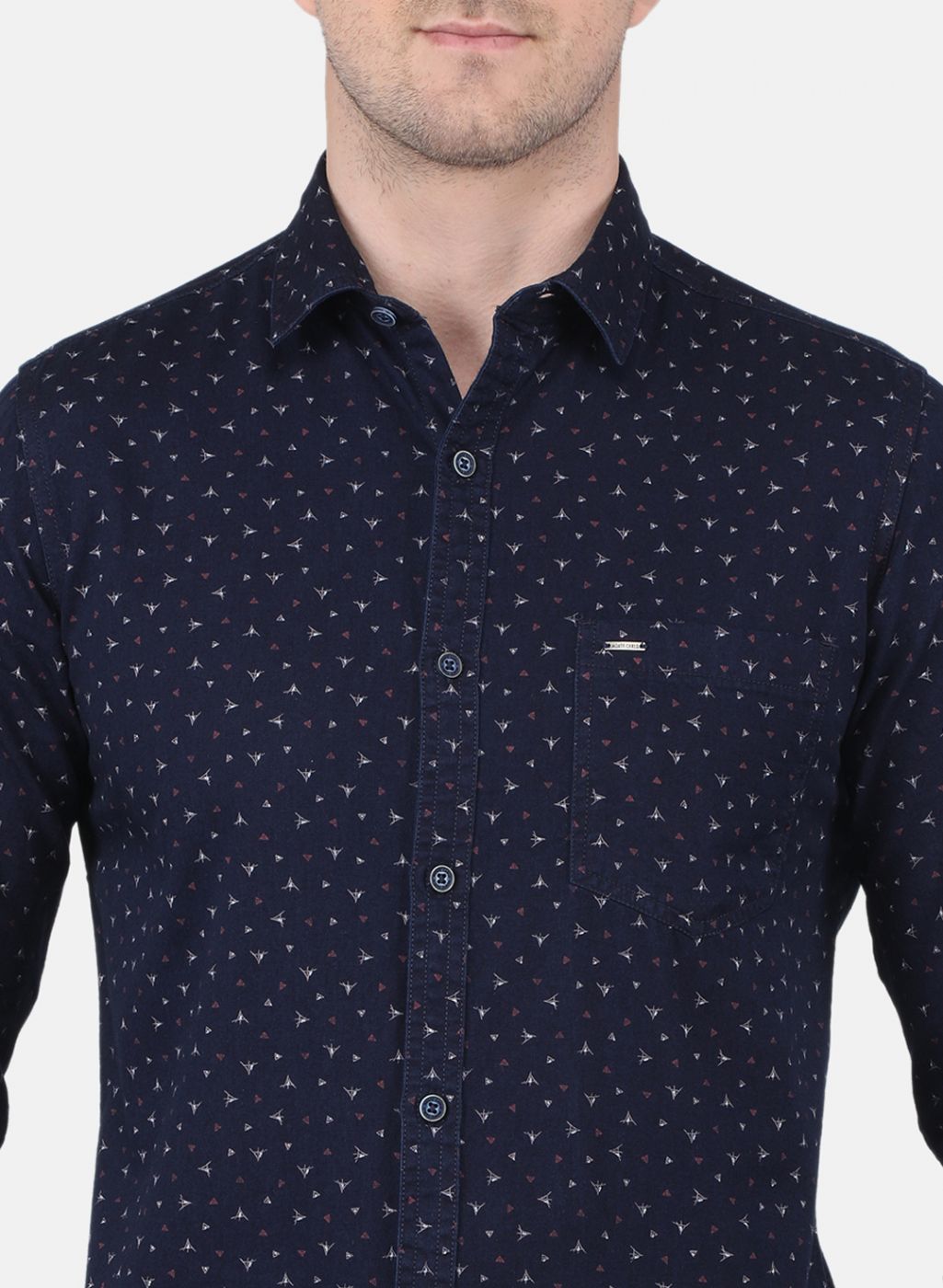 Men Blue Printed Shirt