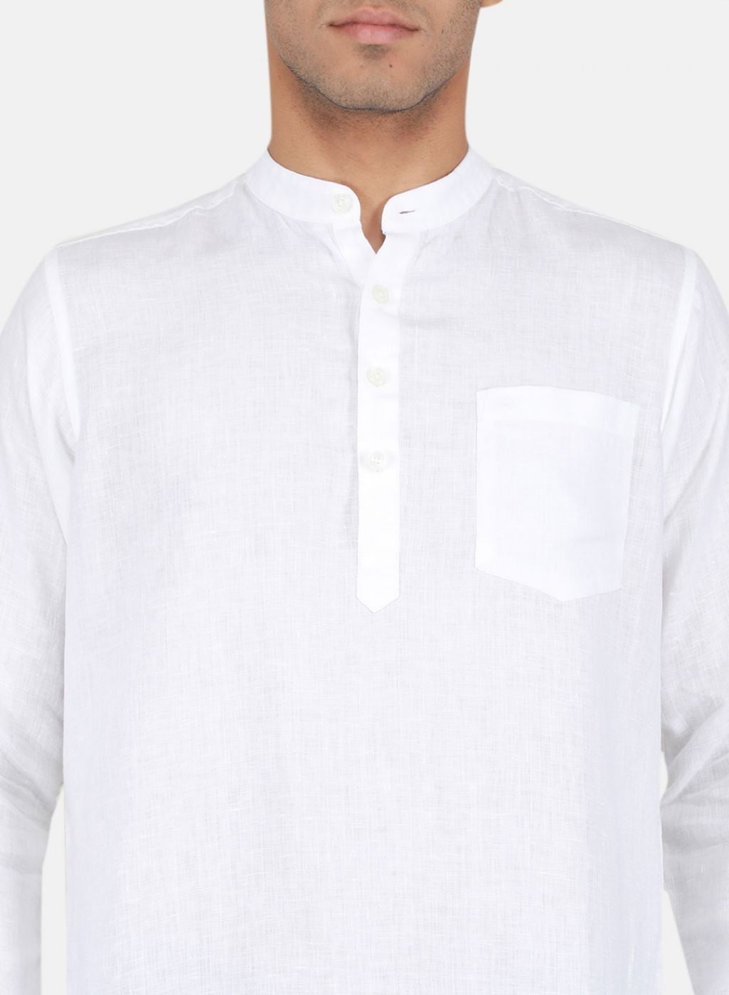 Men White Printed Shirt