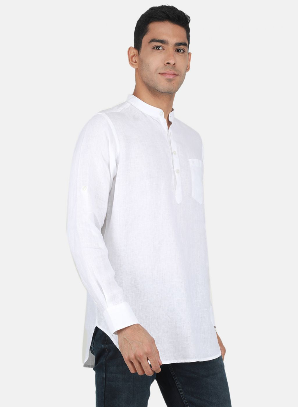 Men White Printed Shirt