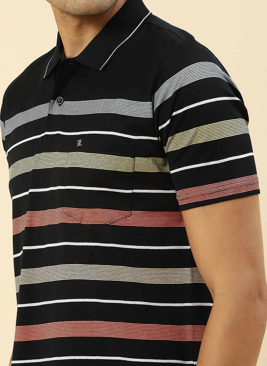 Men Black Stripe Shirt