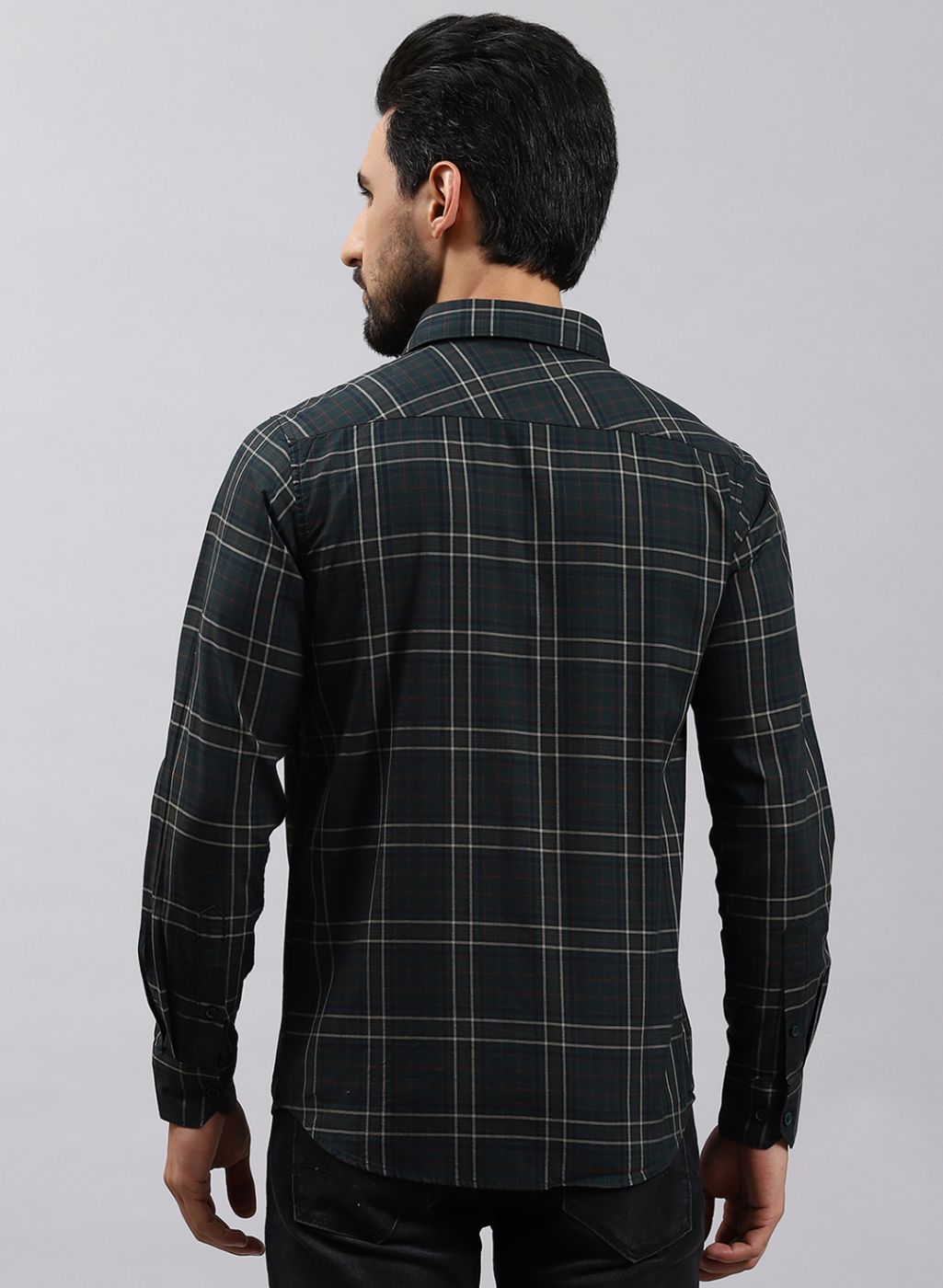 Men Maroon Check Pure Cotton Shirt