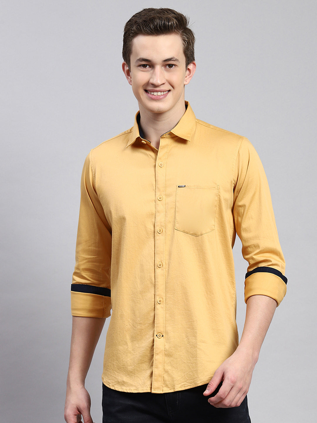 Men Yellow Printed Shirt