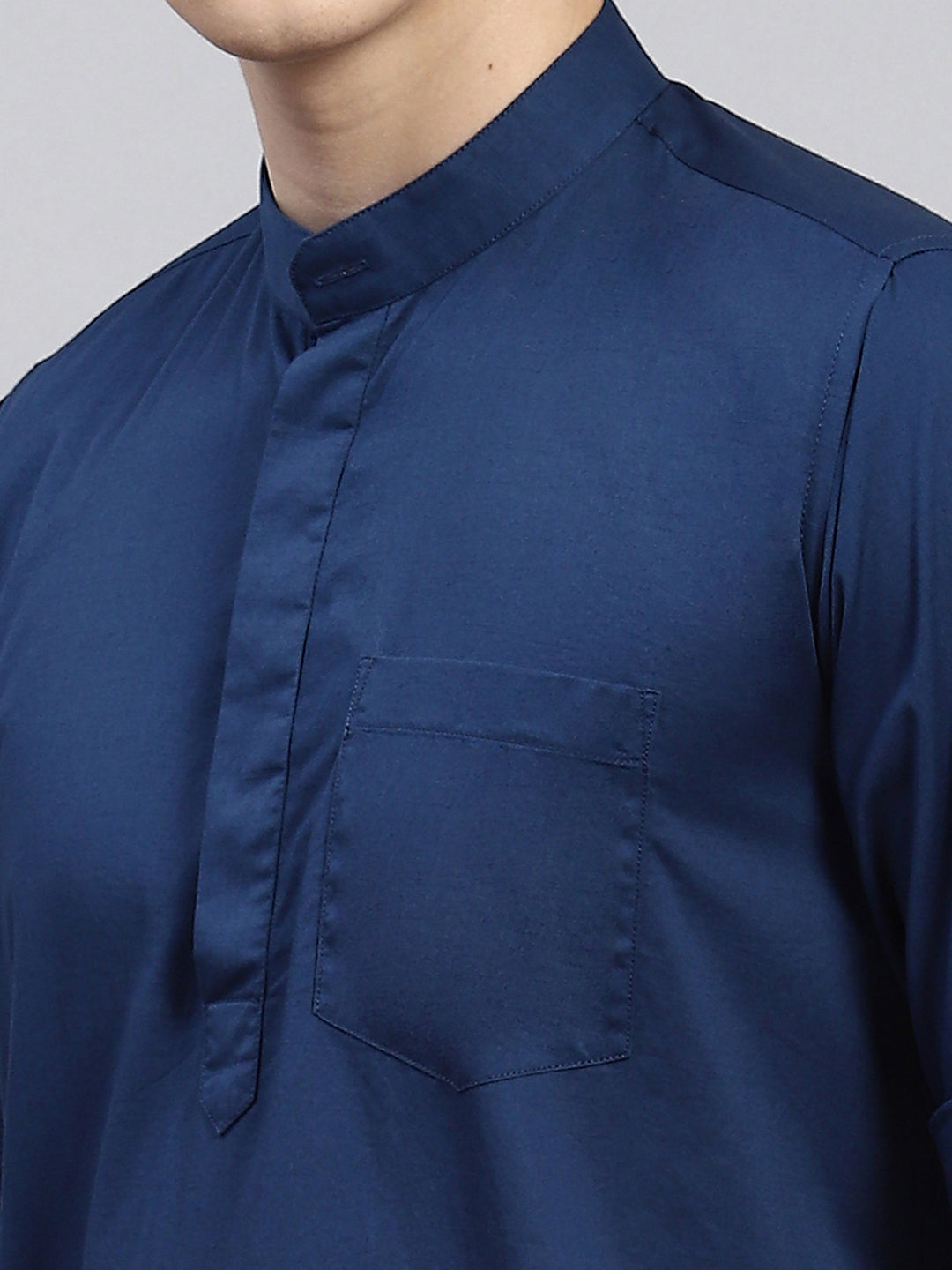 Men Blue Solid Shirt