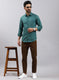 Men Green Printed Cotton Blend Shirt